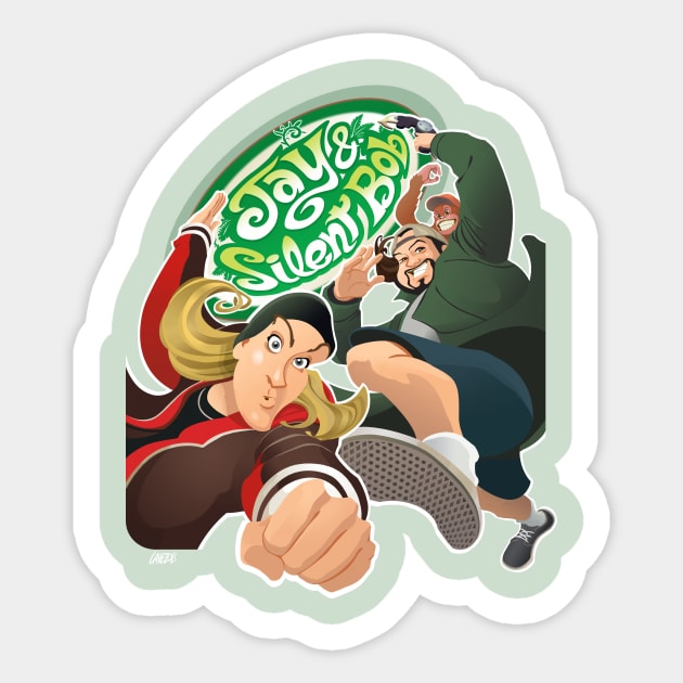 Jay and Silent Bob Reboot Sticker by JeffLavezoli